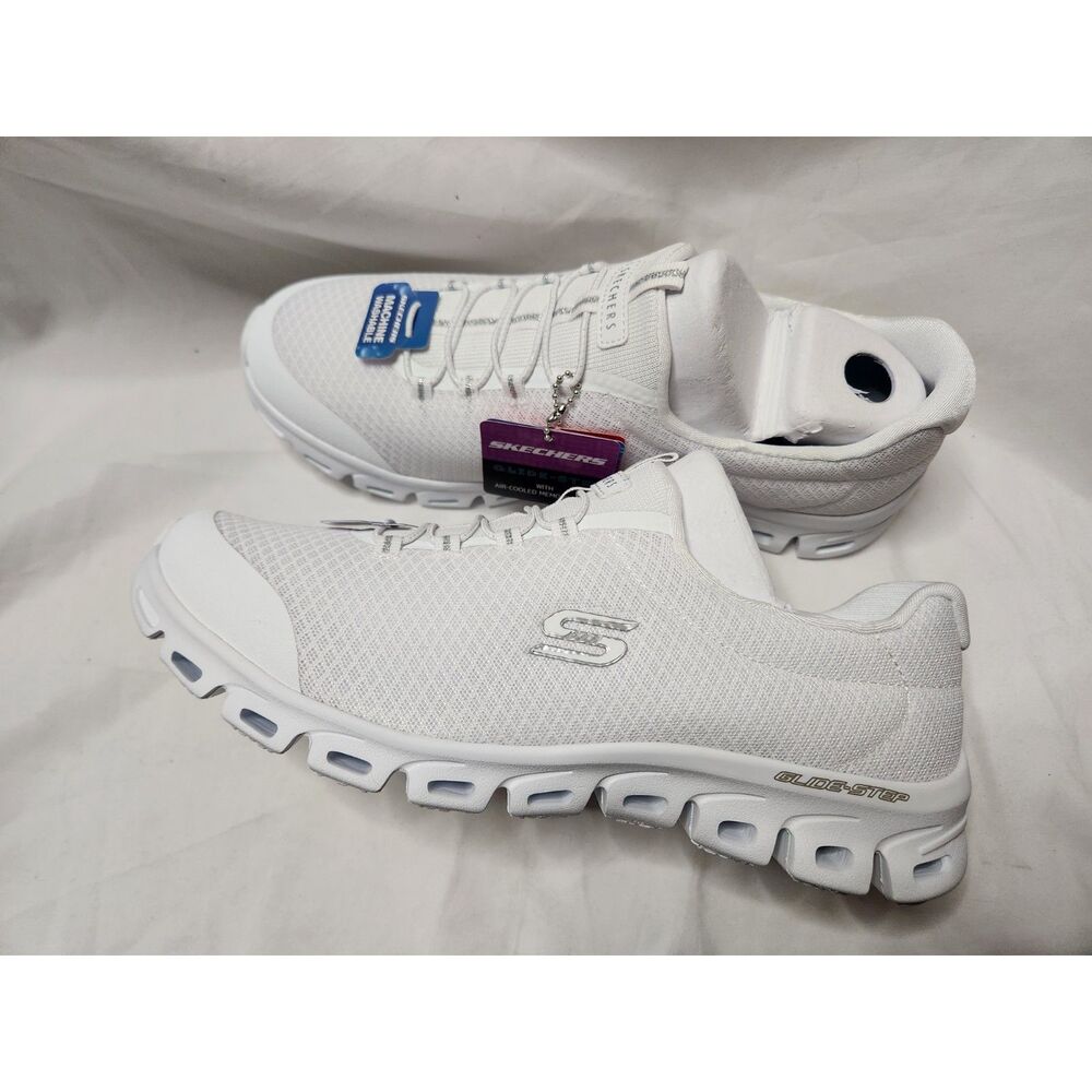 Skechers Glide‑Step Resilience Women’s 10 Wide Fit White Silver - Picture 3 of 11